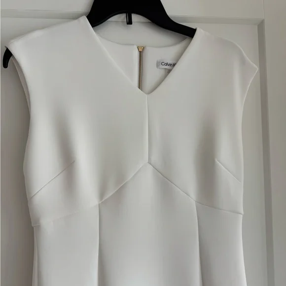 Calvin Klein White Fit & Flare Dress – NWT - Picture 4 of 7